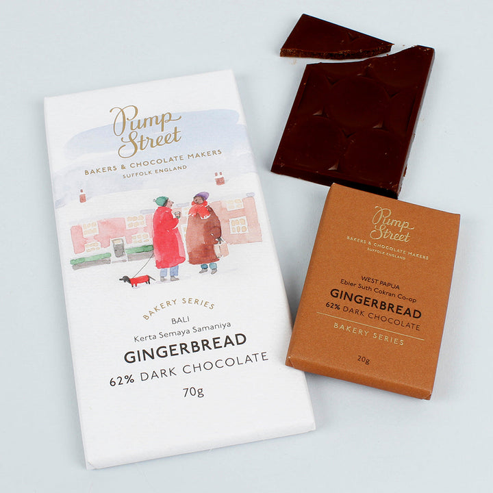 Mini Gingerbread 62% Dark Chocolate Bar - 20g