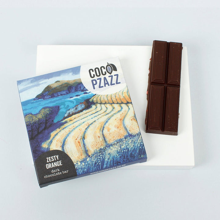 Chris Neale: Cliff - Zesty Orange Dark Chocolate Bar - Green Tulip