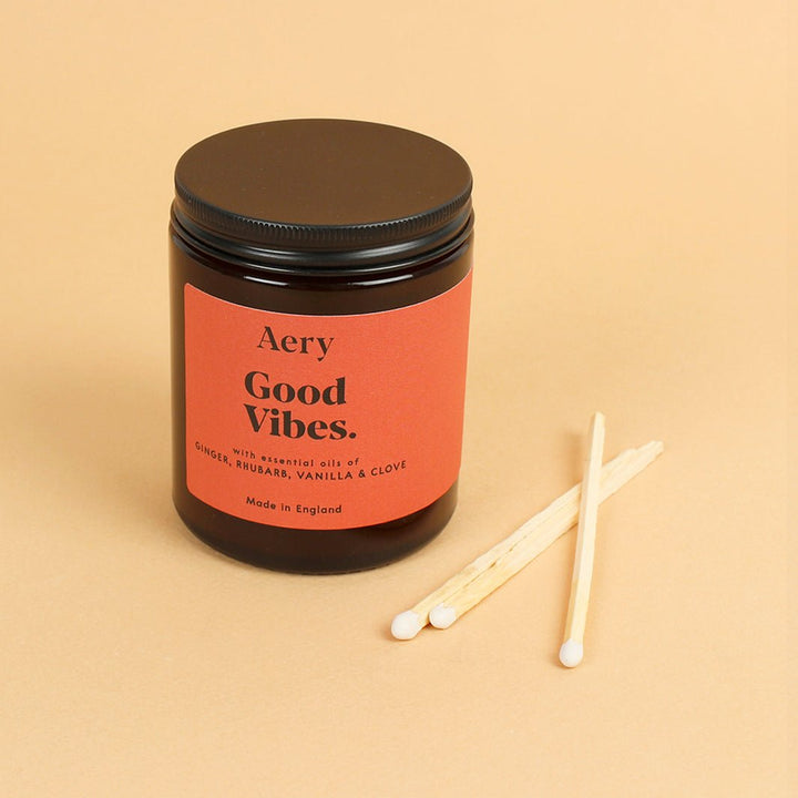 Good Vibes Aromatherapy Jar Candle - Medium - Green Tulip