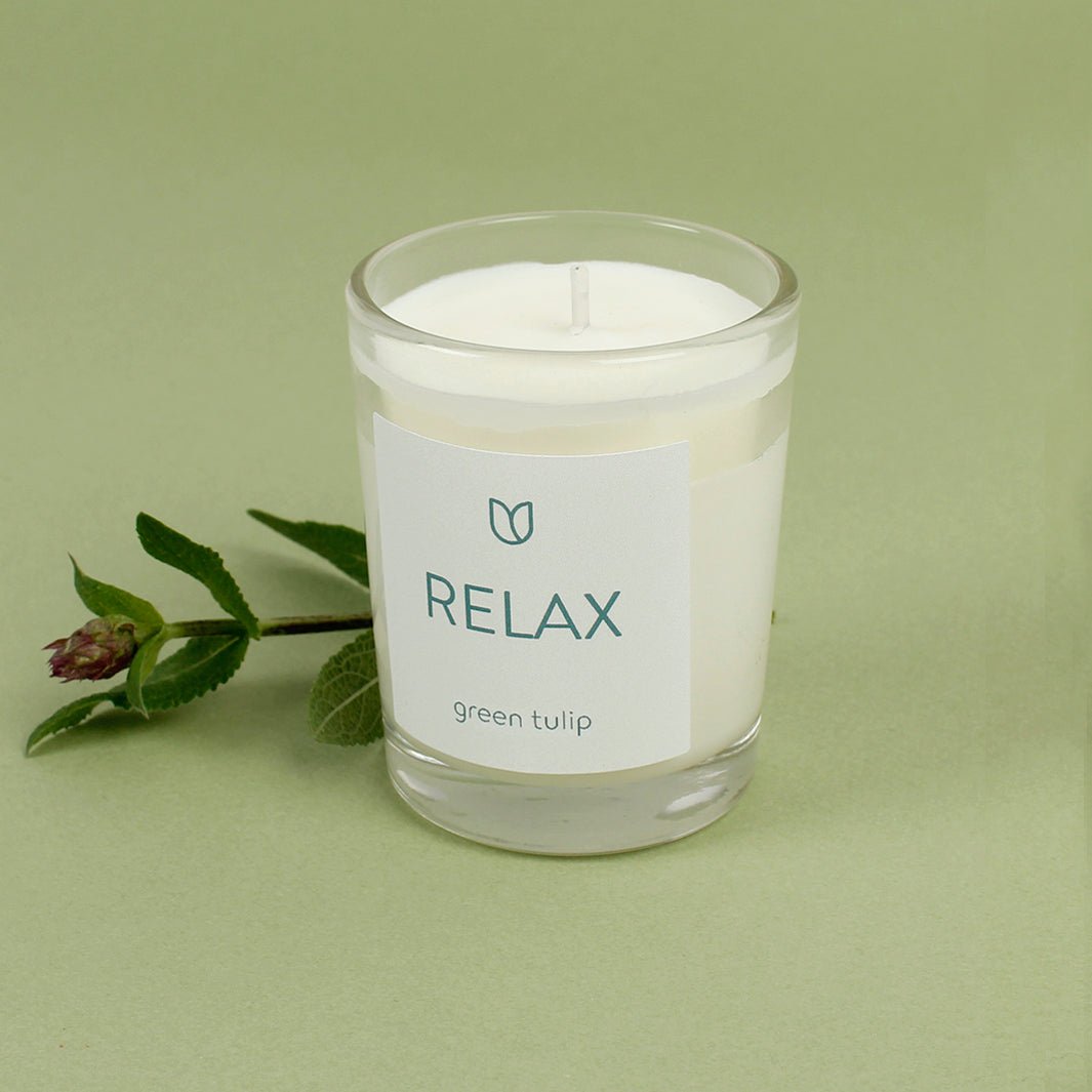 Relax Votive - Green Tulip