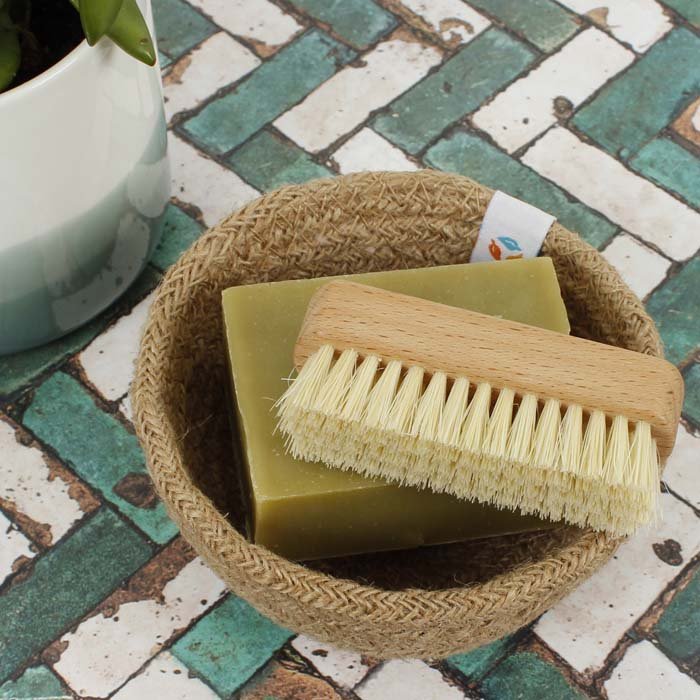 Small Nailbrush - Plant Based Bristles - Green Tulip