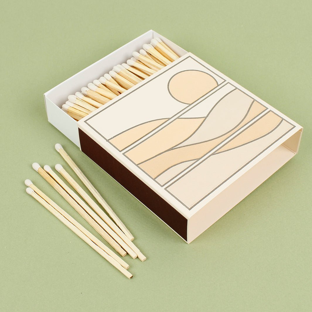 Square Matchbox - 125 Extra Long Matches - Green Tulip