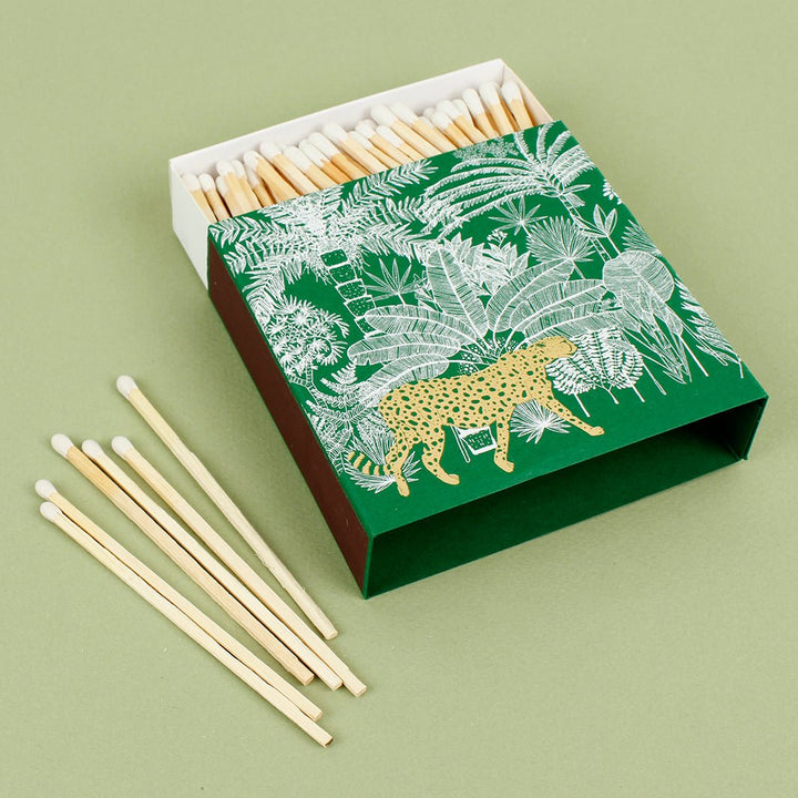 Square Matchbox - 125 Extra Long Matches - Green Tulip