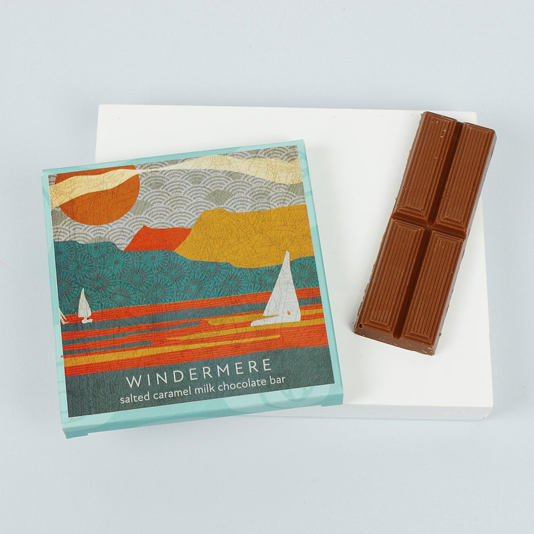 The Northern Line: Windermere - Salted Caramel Milk Chocolate Bar - Green Tulip